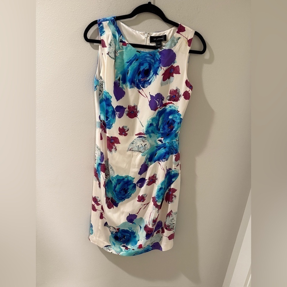 St.‎ John Collection Women's Evening Garden Silk Crepe - Size 4 - Picture 10 of 10